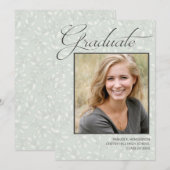 Faire-part de remise de diplôme de photo de diplôm (Devant / Derrière)