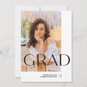Faire-part de remise de diplôme de photo de promot