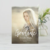 Faire-part de remise de diplôme de photo de style  (Debout devant)