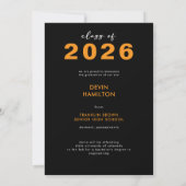 Faire-part de remise de diplôme de typographie ora (Dos)