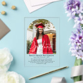 Faire-part de remise de diplôme écriture moderne e (Insitu (Mariage))