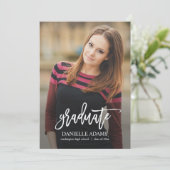 Faire-part de remise de diplôme EDITABLE COULEUR (Debout devant)