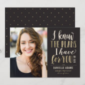 Faire-part de remise de diplôme EDITABLE COULEUR (Devant / Derrière)