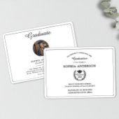 Faire-part de remise de diplôme élégant en noir et