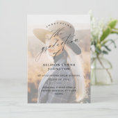 Faire-part de remise de diplôme Elegant Script 2 P (Debout devant)