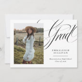 Faire-part de remise de diplôme Elegant Script 2 P (Devant)