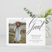 Faire-part de remise de diplôme Elegant Script 2 P (Debout devant)