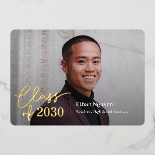 Faire-part de remise de diplôme en feuille d'alumi