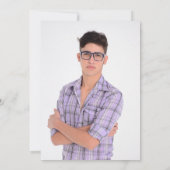 Faire-part de remise de diplôme en or Caducée Luxe (Dos)
