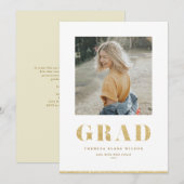 Faire-part de remise de diplôme en typographie gra (Devant / Derrière)