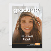 Faire-part de remise de diplôme et invitation à la (Devant)