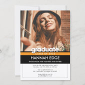 Faire-part de remise de diplôme et invitation à la (Dos)