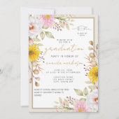 Faire-part de remise de diplôme Floral de printemp (Devant)