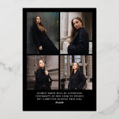 Faire-part de remise de diplôme Modern Script 6 Ph (Verso)