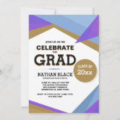 Faire-part de remise de diplôme moderne (Devant)