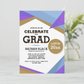 Faire-part de remise de diplôme moderne (Debout devant)