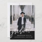 Faire-part de remise de diplôme moderne 2025, Remi (Devant)