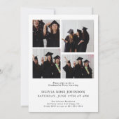Faire-part de remise de diplôme moderne Blush | An (Dos)