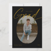 Faire-part de remise de diplôme moderne écriture o (Devant)