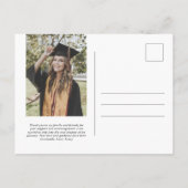 Faire-part de remise de diplôme moderne et chic ma (Dos)