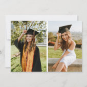 Faire-part de remise de diplôme photo 3 de base mo (Dos)