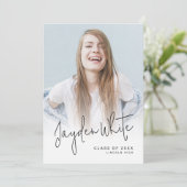 Faire-part de remise de diplôme photo 4 Script mod (Debout devant)