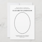 Faire-part de remise de diplôme photo écriture (Dos)