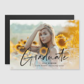 Faire-part de remise de diplôme photo écriture mod (Devant / Derrière)