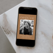 Faire-part de remise de diplôme photo Modern Edge 