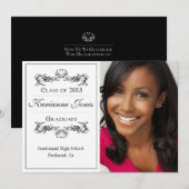 Faire-part de remise de diplôme photo moderne (Devant / Derrière)