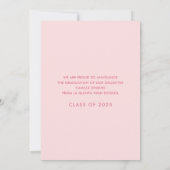 Faire-part de remise de diplôme photo simple moder (Dos)