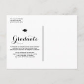 Faire-part de remise de diplôme photo superposé aq (Dos)