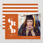 Faire-part de remise de diplôme photo unique en sé (Devant / Derrière)