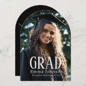 Faire-part de remise de diplôme simple | Fête 2025 (Devant / Derrière)