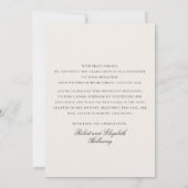 Faire-part de remise de diplôme Timbre-poste Noir (Dos)