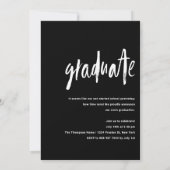 Faire-part de remise de diplôme Typographie Pincea (Dos)