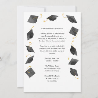 Faire-part de remise de diplômes à l'aquarelle