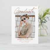 Faire-part de Remise de Diplômes avec Photo et Écr (Debout devant)