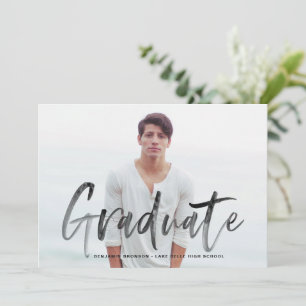 Faire-part de remise de diplômes avec photo et let