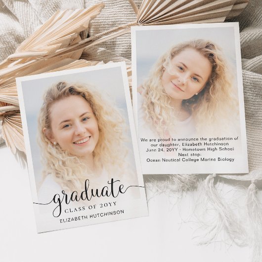 Faire-part de remise de diplômes avec superpositio