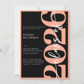Faire-part de remise de diplômes avec typographie  (Devant)