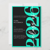 Faire-part de remise de diplômes avec typographie (Devant)