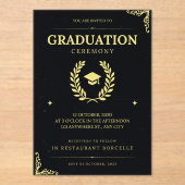 faire-part de remise de diplômes élégants (Recto)