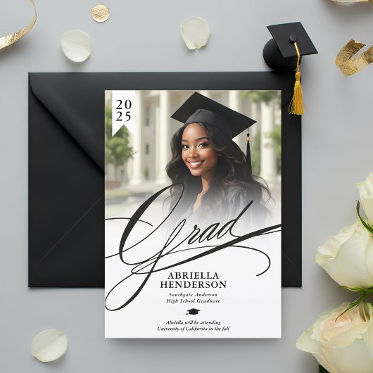 Faire-part de remise de diplômes en écriture éléga