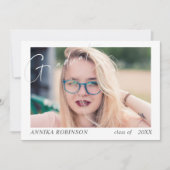 Faire-part de remise de diplômes en écriture moder (Devant)