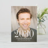 Faire-part de remise de diplômes intemporel (Debout devant)