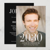 Faire-part de remise de diplômes intemporel (Devant / Derrière)