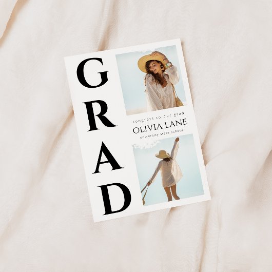 Faire-part de remise de diplômes moderne avec phot