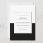 Faire-part de remise de diplômes moderne blanc et  (Dos)