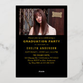 Faire-part de remise de diplômes moderne et invita (Verso)